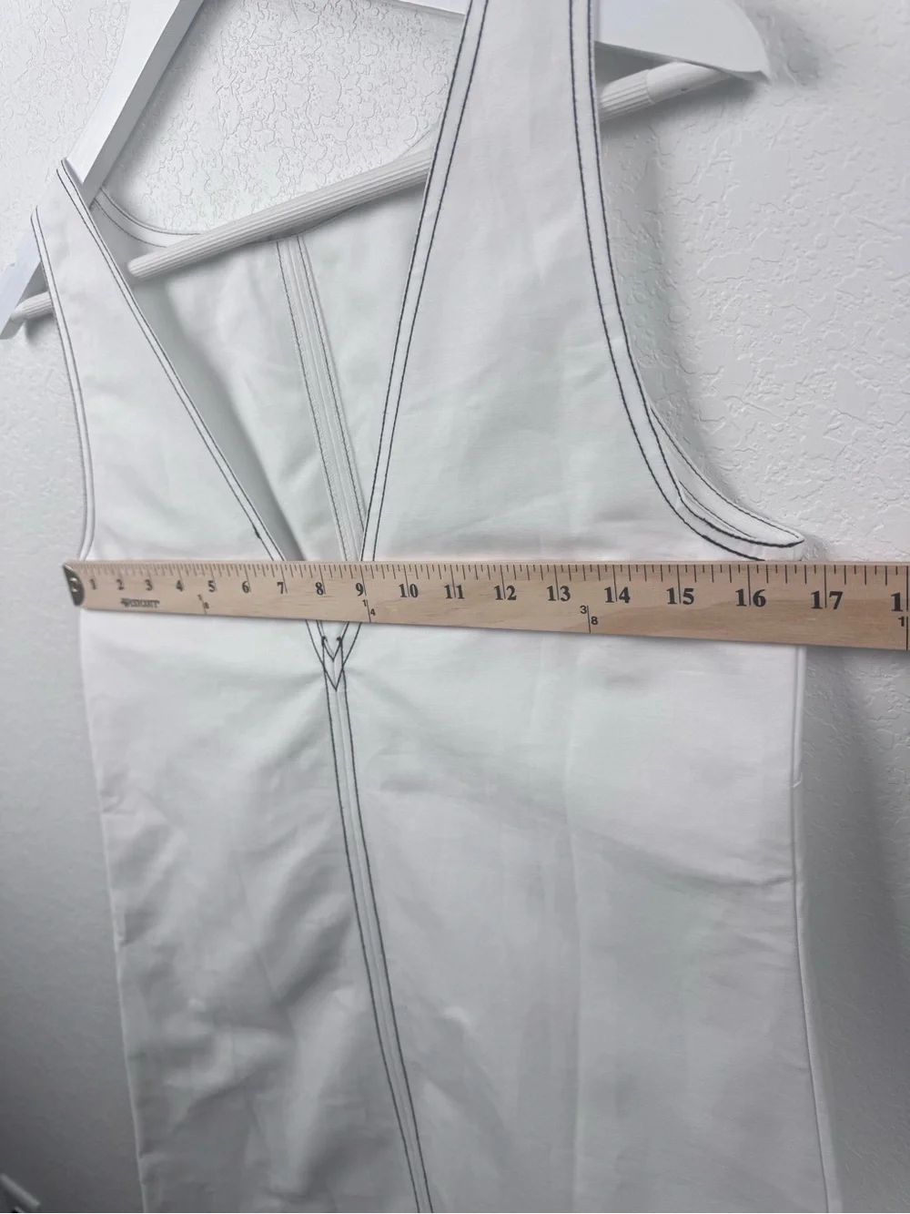 J.Crew Contrast-Stitch Billie Mini Dress in Double Cotton Poplin White CV888